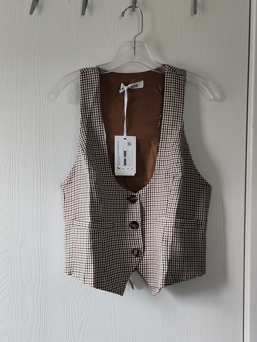 NWT! Checked Vest/Waistcoat 🤎